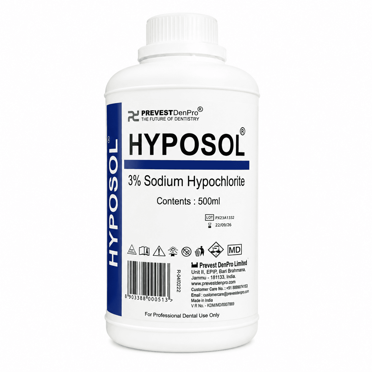 Nước bơm rửa ống tuỷ Hyposol 3% Sodium Hypochlorite - Prevest