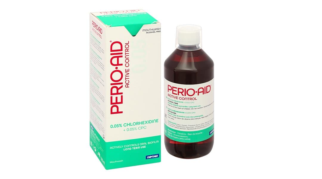 Nước súc miệng Perio-Aid activecontrol 0.05% Chlohexidine - Dentaid