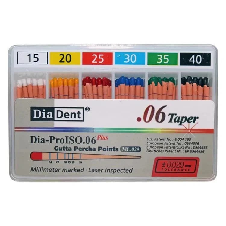Côn Gutta Percha Nội Nha cho trâm máy Có Vạch Chia | Diadent Hàn Quốc