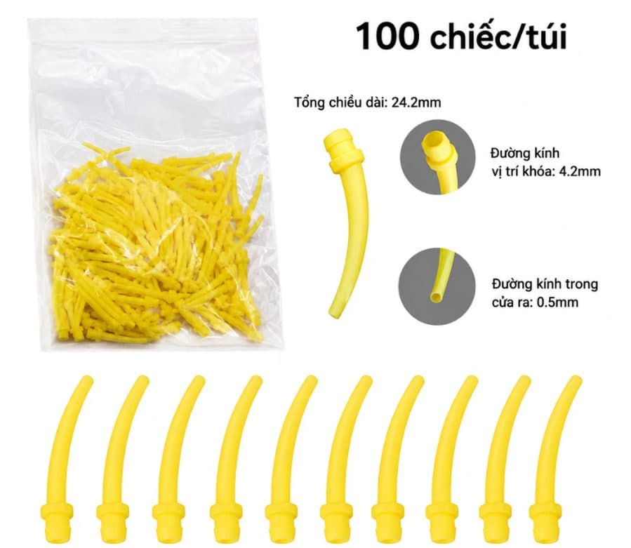Vòi bơm cao su vàng nhỏ
