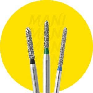 Mũi khoan kim cương Mani trụ đầu oval SO | Mani Nhật Bản