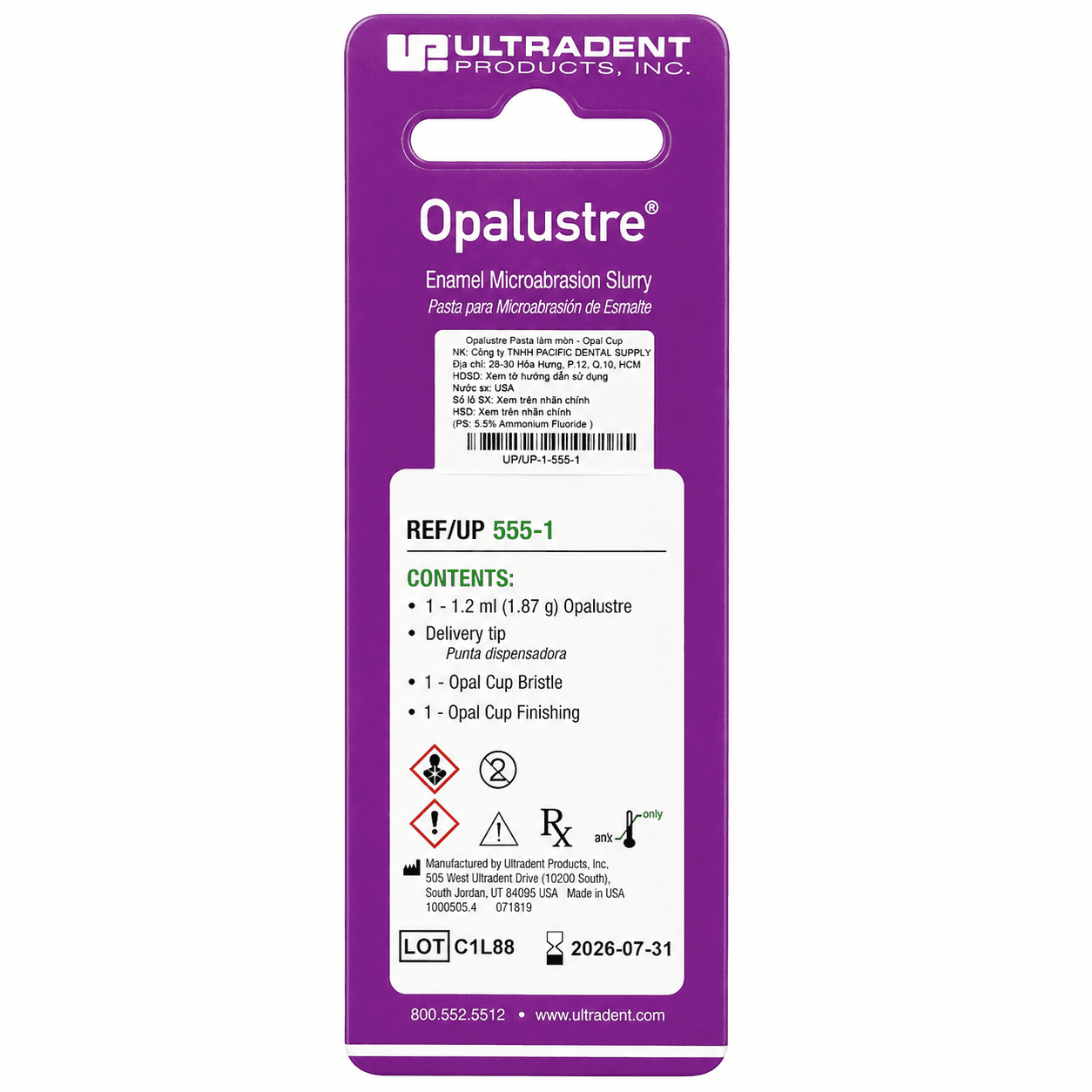 Tẩy đốm trắng - Chất xử lý bề mặt men Opalustre Ultradent