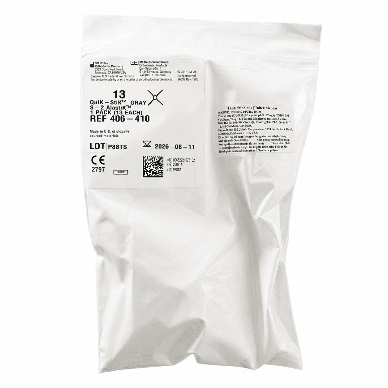 Thun tách kẽ răng màu xám 3M Quik Stik Gray Alastik RFF 406-410