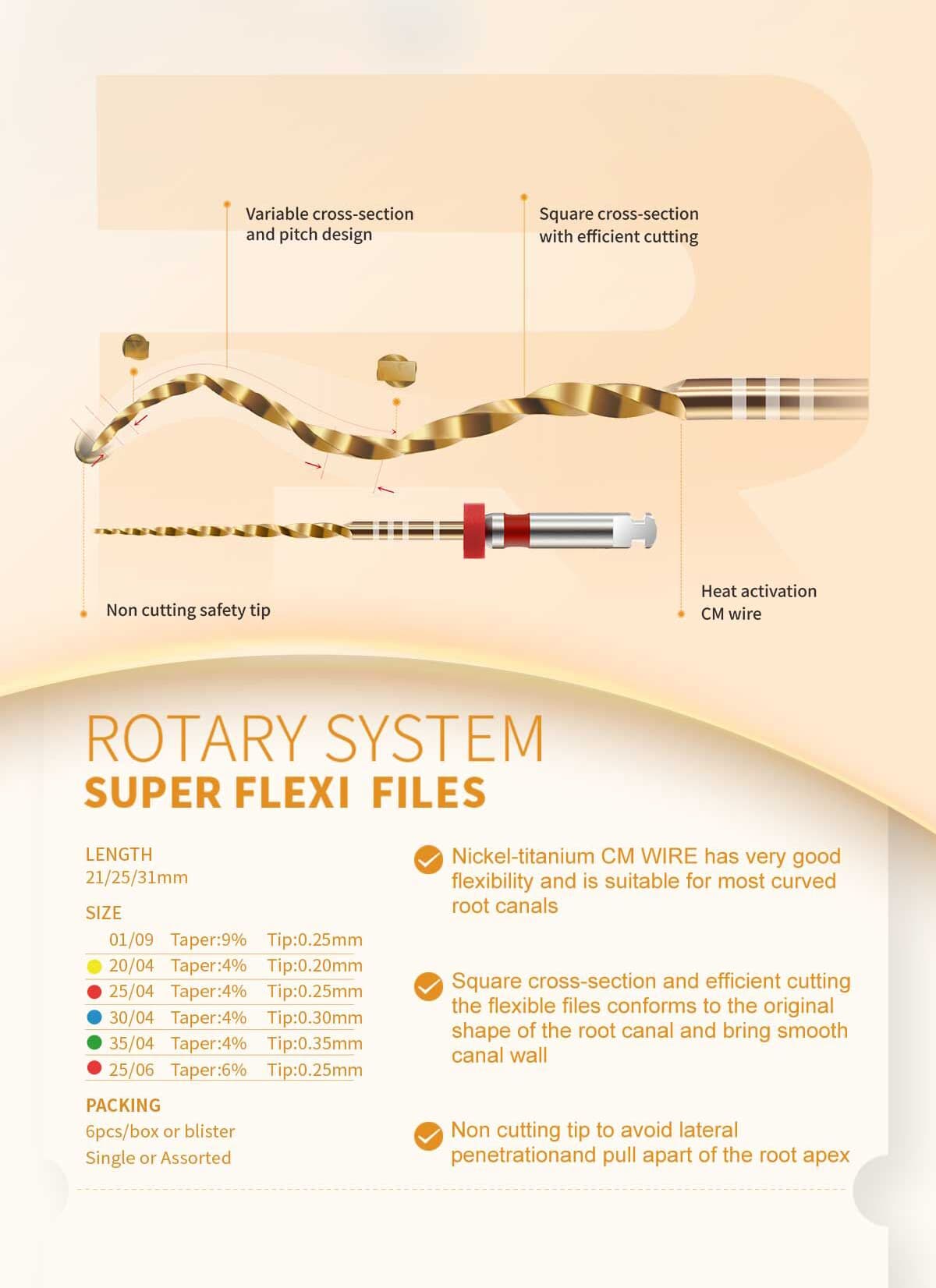Trâm máy nội nha Super Flexi Files | Rogin Dental Trung Quốc