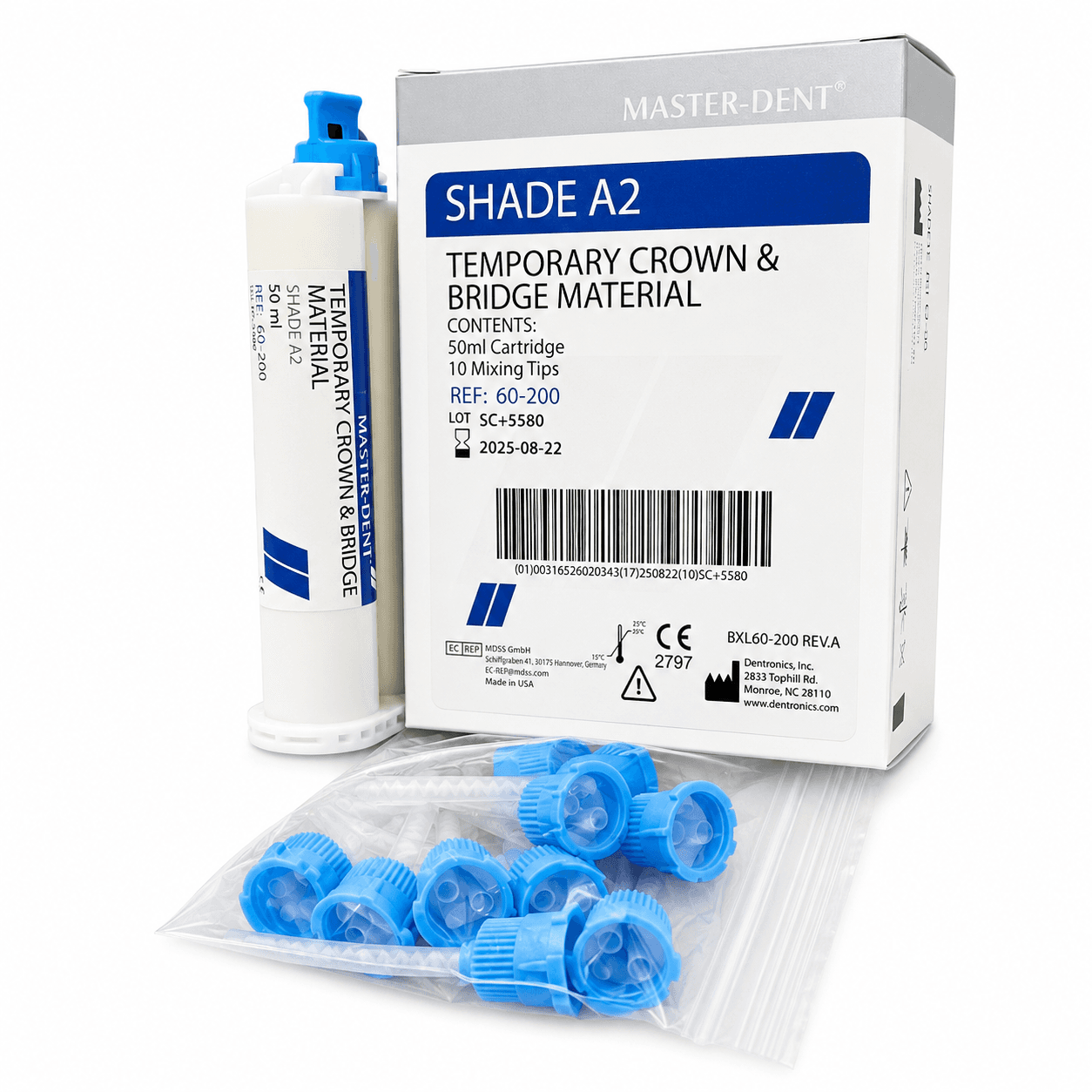 Vật liệu làm răng tạm tỷ lệ 1-1 Master Dent