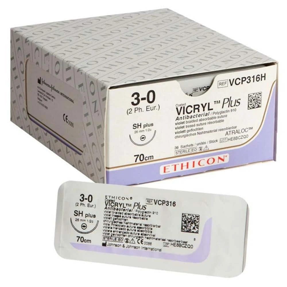 Chỉ khâu phẫu thuật tự tiêu Vicryl ETHICON | Johnson and Johnson Mỹ - Tép / 3/0