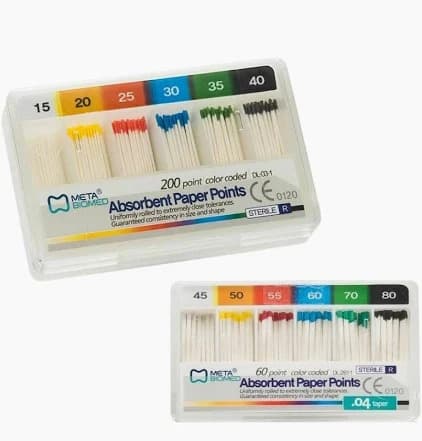 Côn giấy Absorbent Paper Points cho trâm tay | Meta Biomed Hàn Quốc