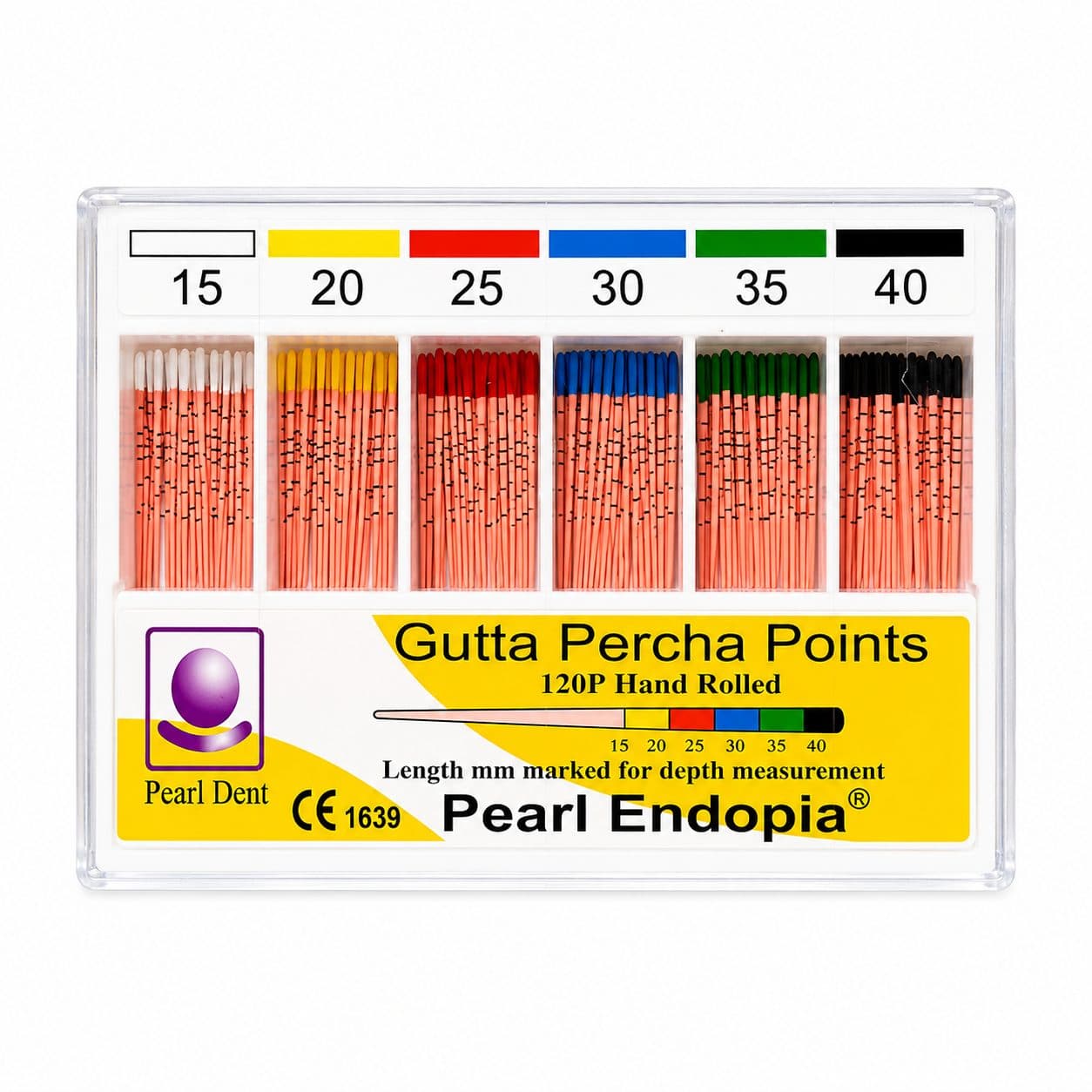 Côn gutta nội nha Percha Points có vạch chia Pearl Dent