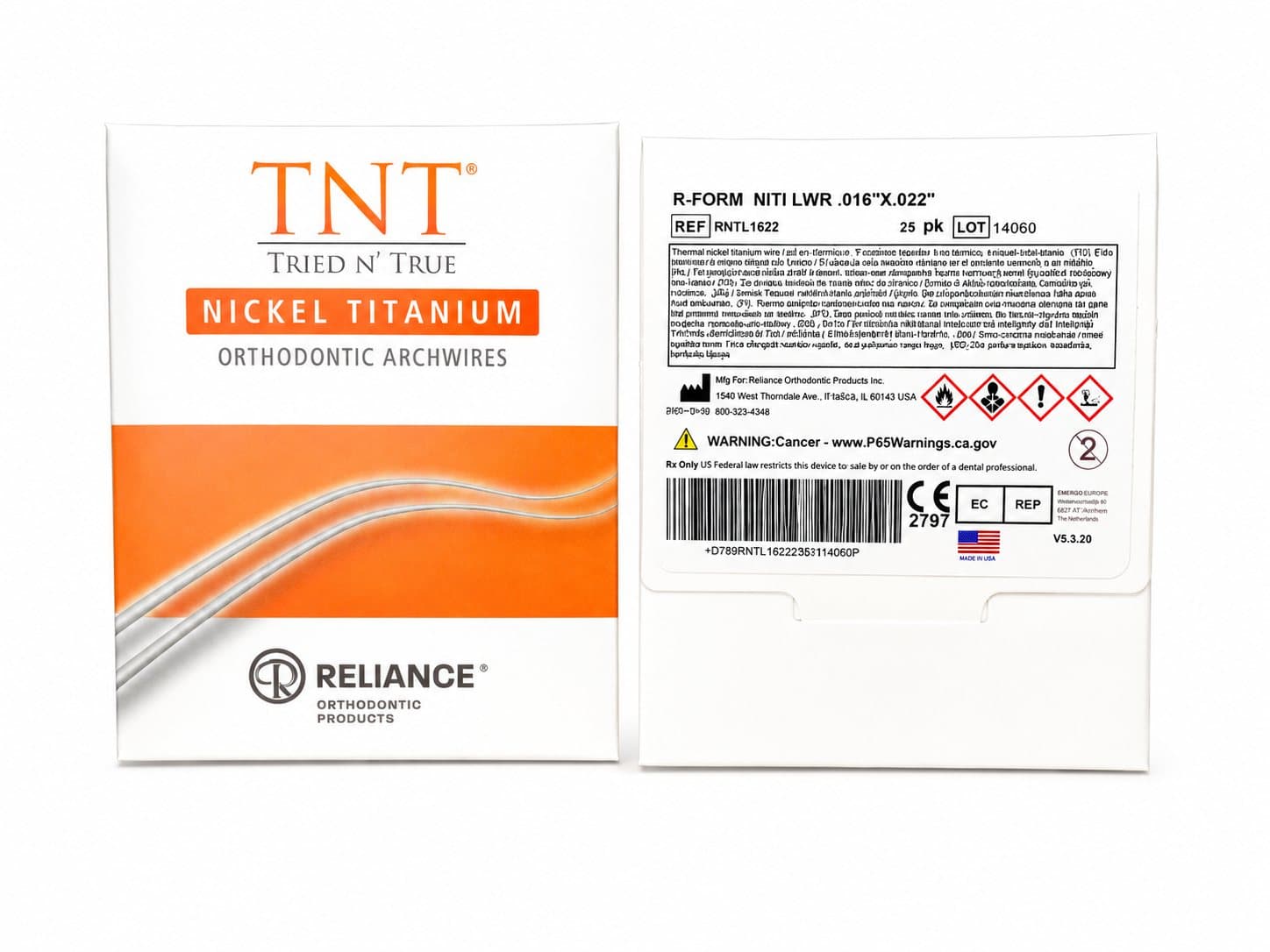 Dây Niti Nickel Titanium R-Form - Reliance
