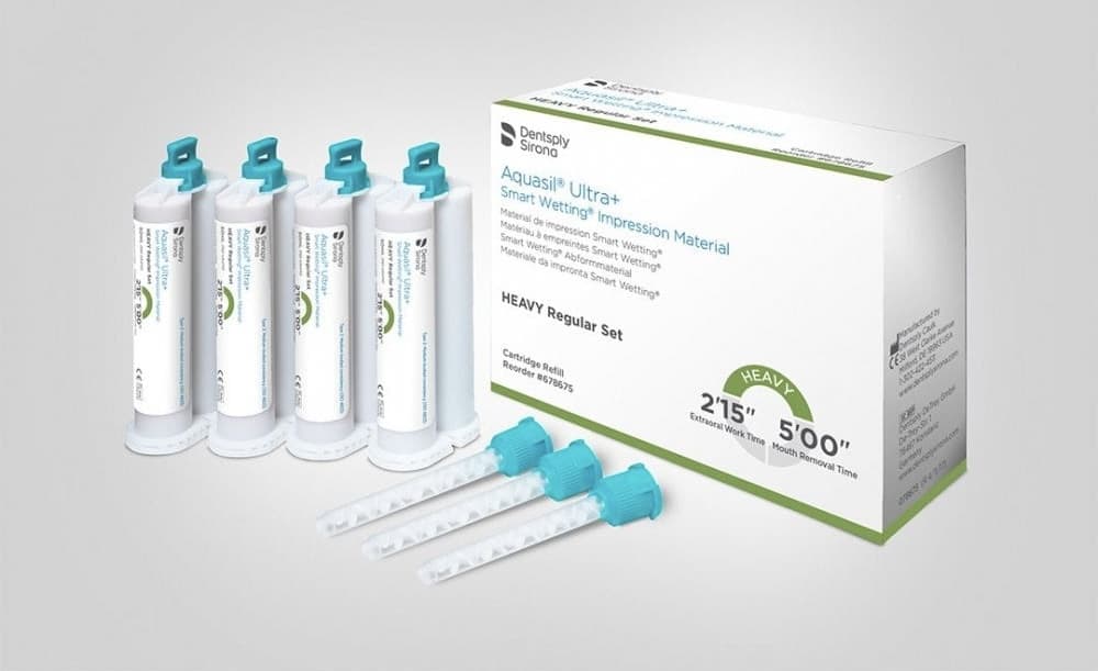 Vật liệu lấy dấu Aquasil Ultra+ Heavy 50mL | Regular Set | Dentsply Sirona Mỹ