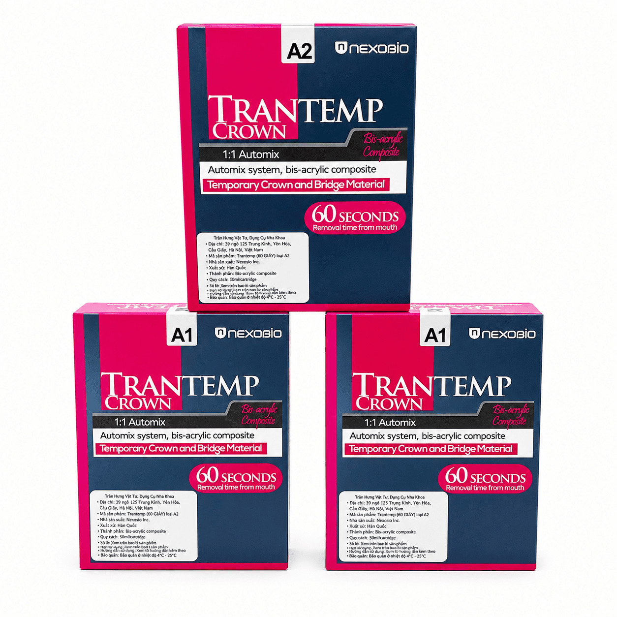 Vật liệu răng tạm tỷ lệ 1-10 Trantemp Nexobio Hàn Quốc