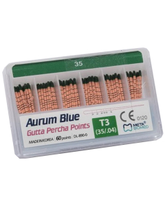 C&ocirc;n Gutta Percha  Aurum Blue cho tr&acirc;m m&aacute;y c&oacute; vạch chia |  Meta Biomed H&agrave;n Quốc