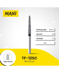 Mũi khoan kim cương Mani trụ thu&ocirc;n đầu bằng TF | Mani Nhật Bản