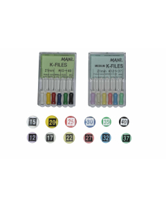 Tr&acirc;m m&aacute;y lấy tủy K-Files Hộp 6 c&acirc;y Mani Nhật Bản