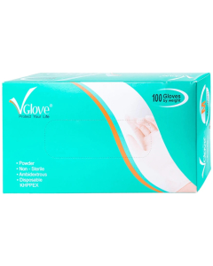 Găng tay cao su c&oacute; bột Vglove Khải Ho&agrave;n - H&Agrave;NG CH&Iacute;NH H&Atilde;NG