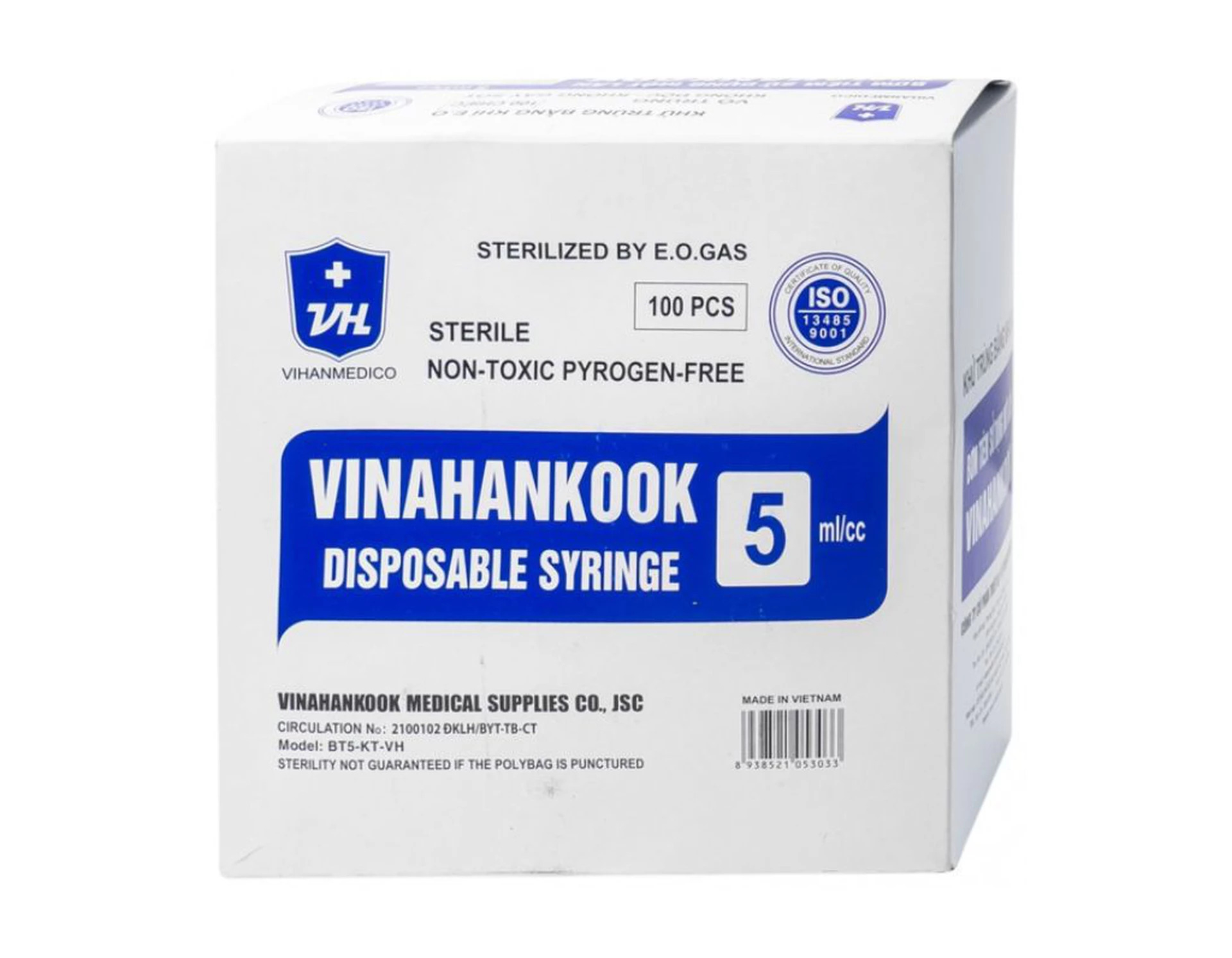 Bơm tiêm sử dụng một lần 5cc | Vinahankook Việt Nam