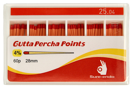 Côn Gutta Percha Points | Sure Endo Hàn Quốc | 4% | 25