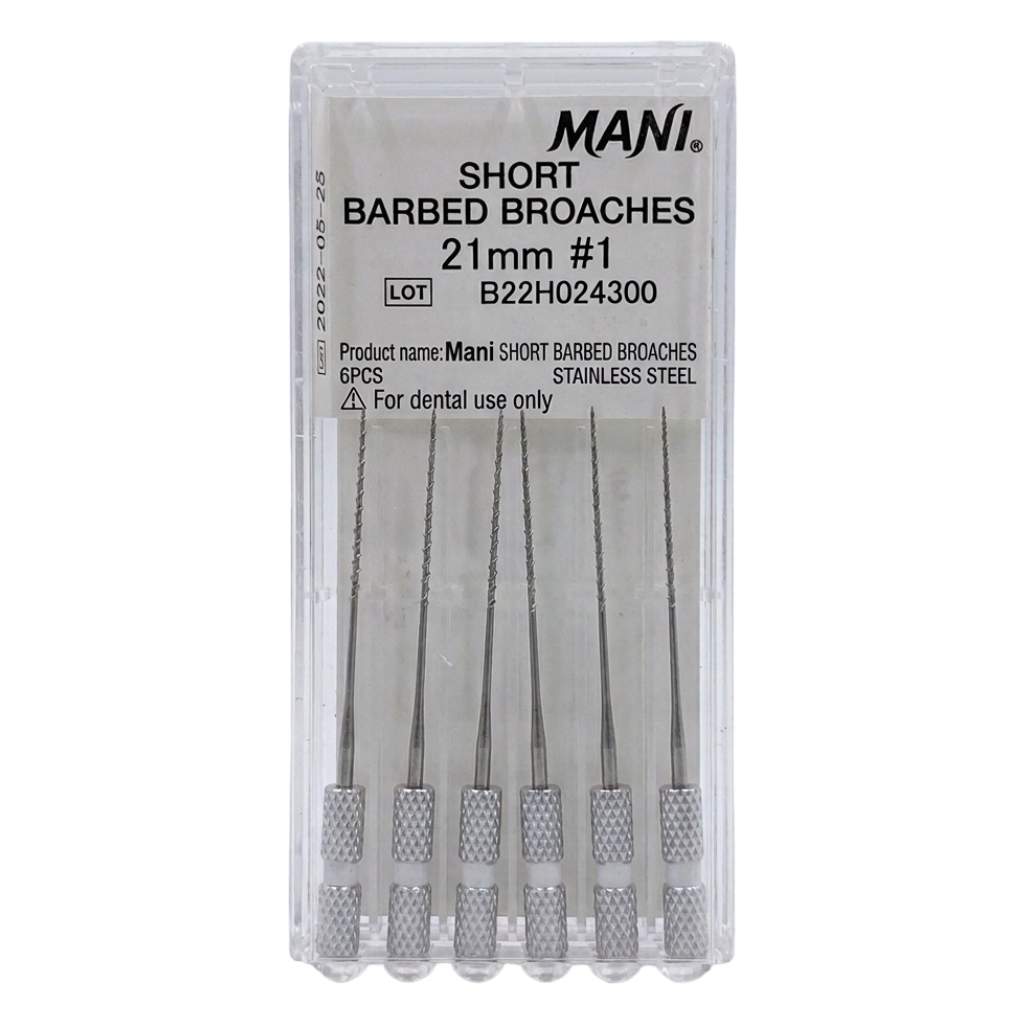 Trâm gai lấy tuỷ răng Short Barbed Broaches | Mani Nhật Bản | 1.0