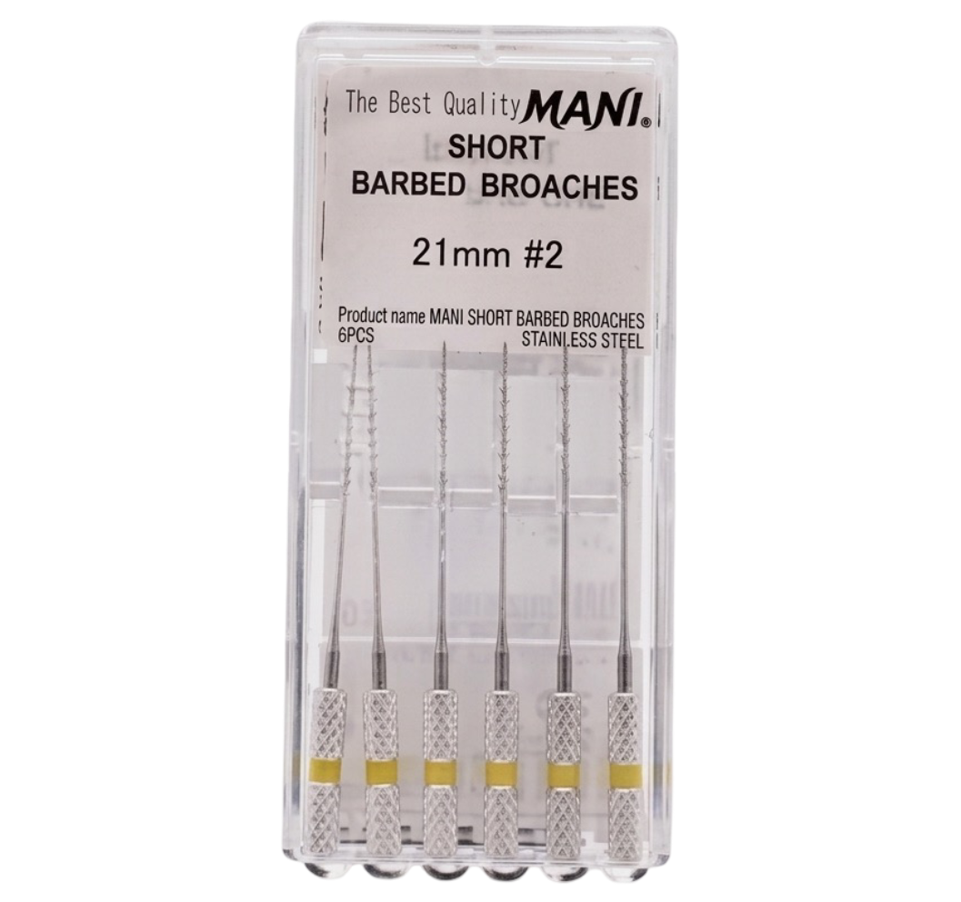 Trâm gai lấy tuỷ răng Short Barbed Broaches | Mani Nhật Bản | 2.0
