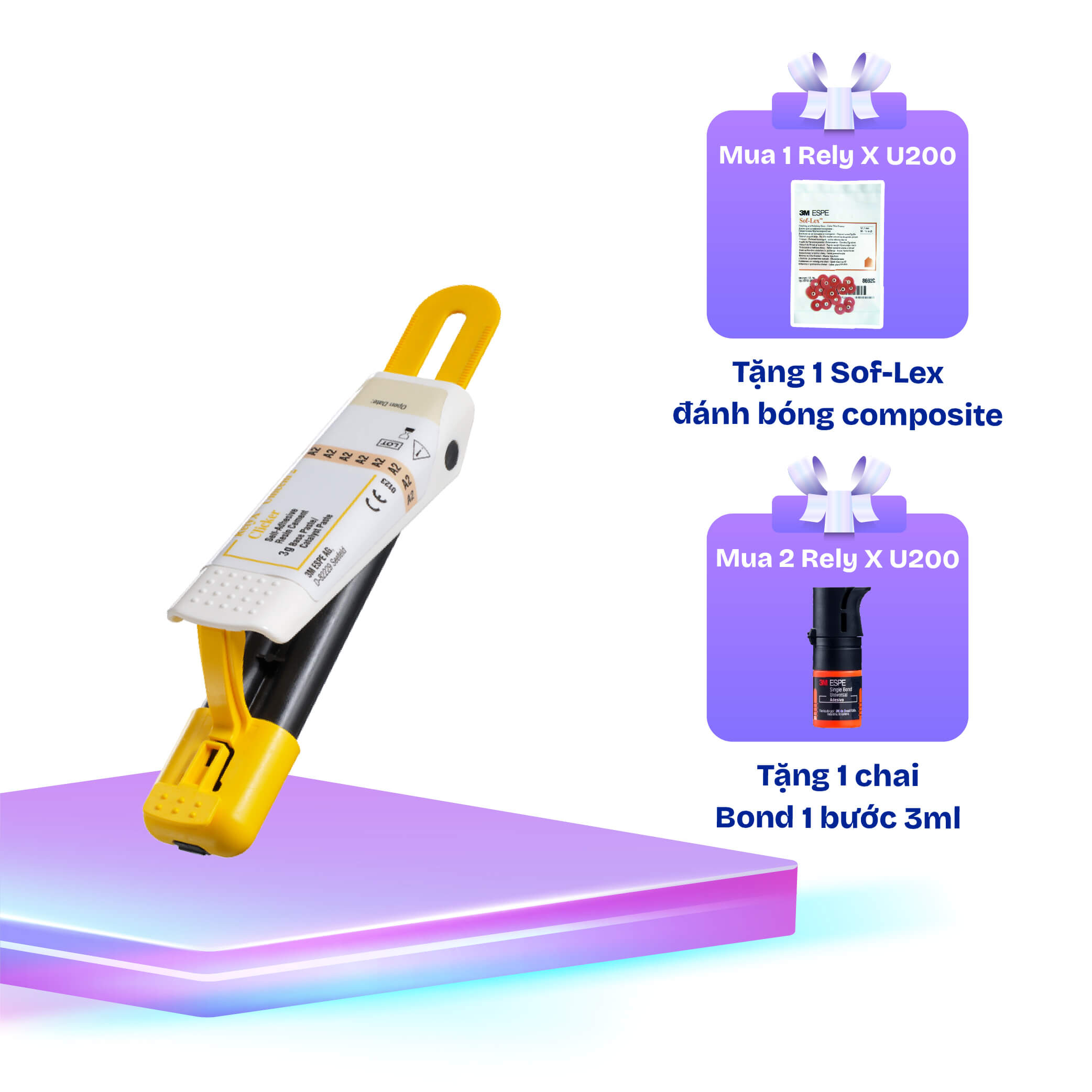 Xi Măng Nhựa Tự Dán RelyX™ U200 Clicker | 3M Mỹ
