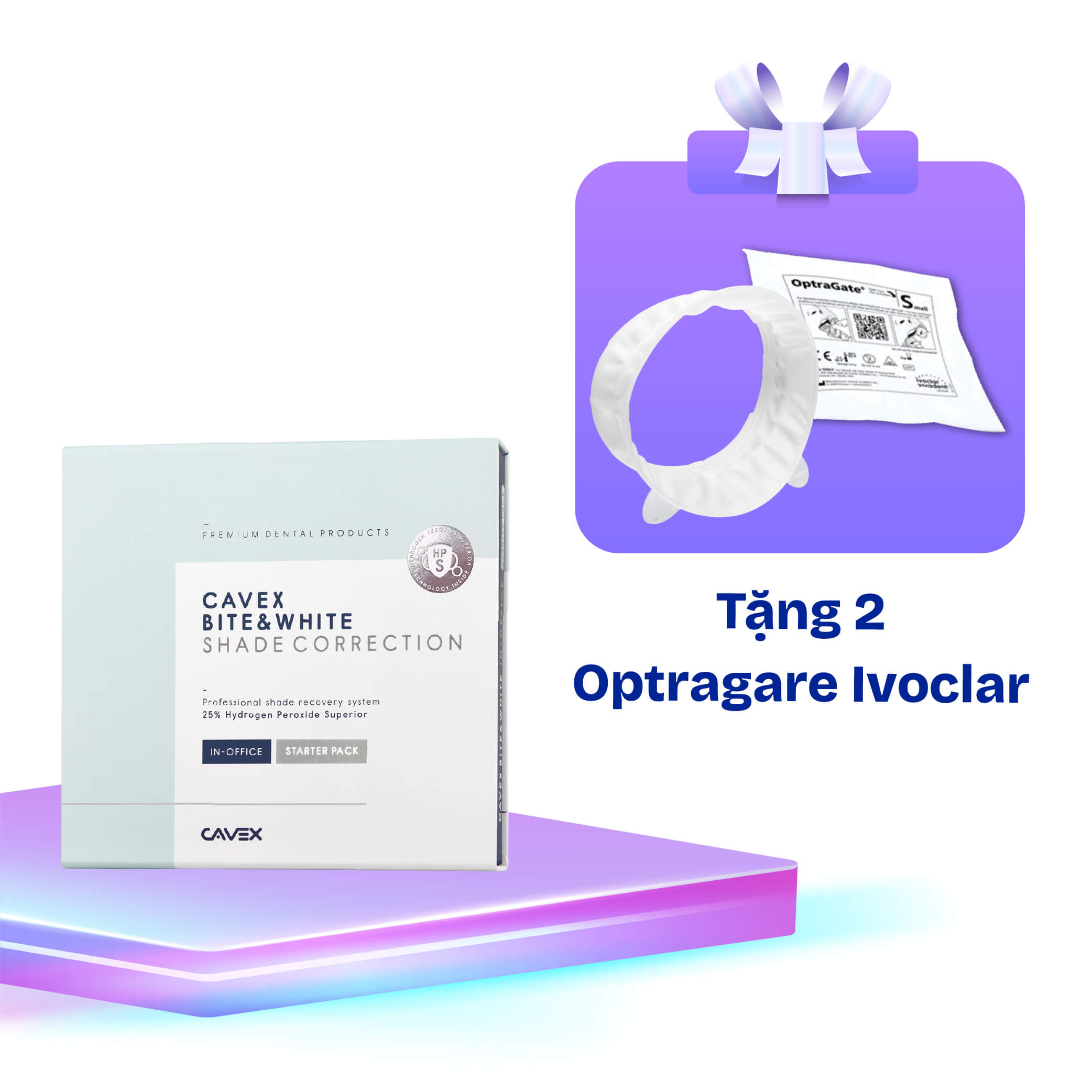 Bộ Kit tẩy trắng răng Cavex Bite &White Shade Correction Starter Pack | Cavex Hà Lan
